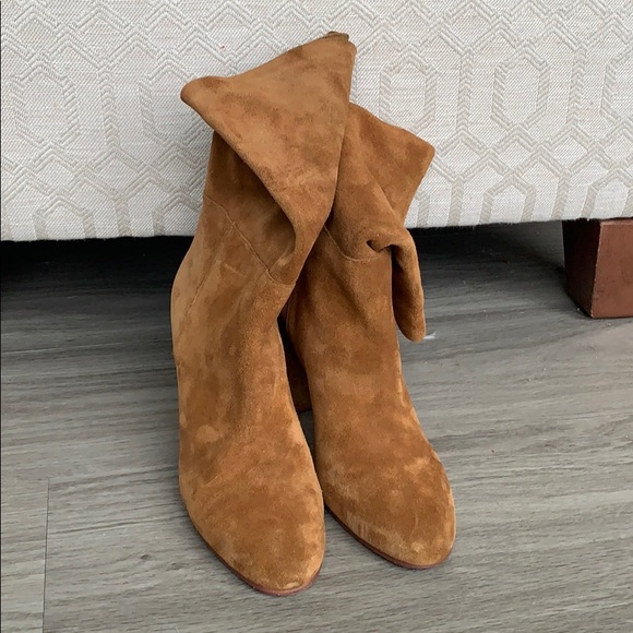 Chinese Laundry suede booties! (Right needs glued) - Picture 2 of 4